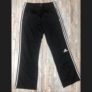 Adidas 3 white stripe black pants